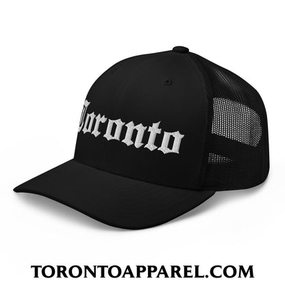 Toronto Old English Embroidered Mesh Trucker Hat - Toronto Apparel