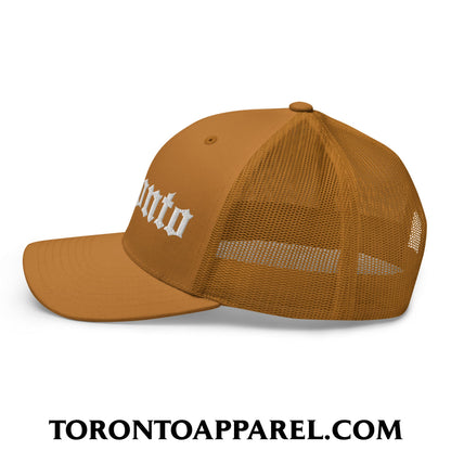 Toronto Old English Embroidered Mesh Trucker Hat - Toronto Apparel