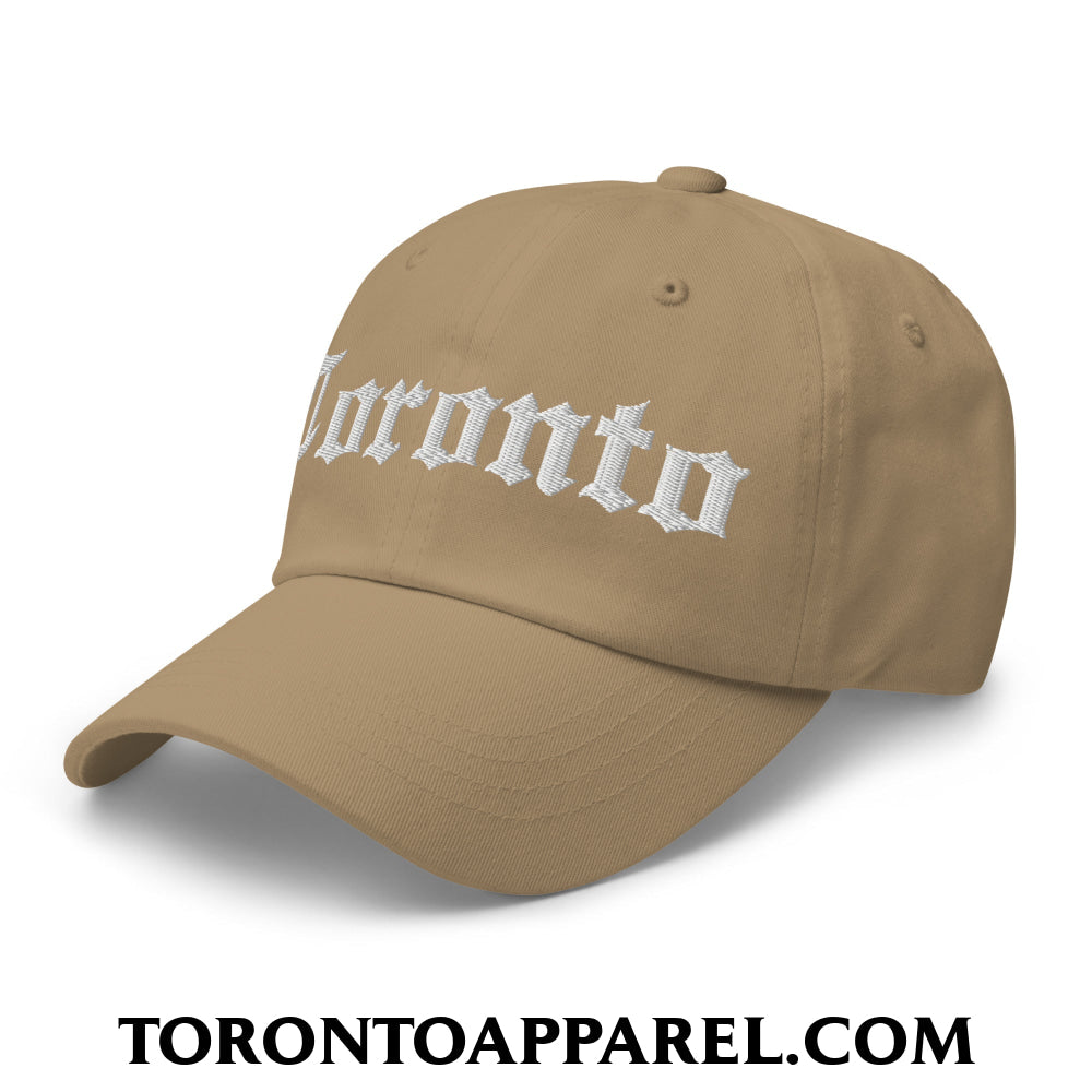 Toronto Old English Embroidered Unstructured Dad Hat - Toronto Apparel