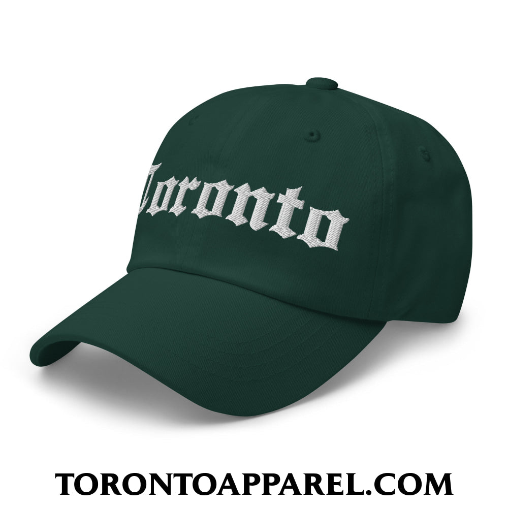 Toronto Old English Embroidered Unstructured Dad Hat - Toronto Apparel