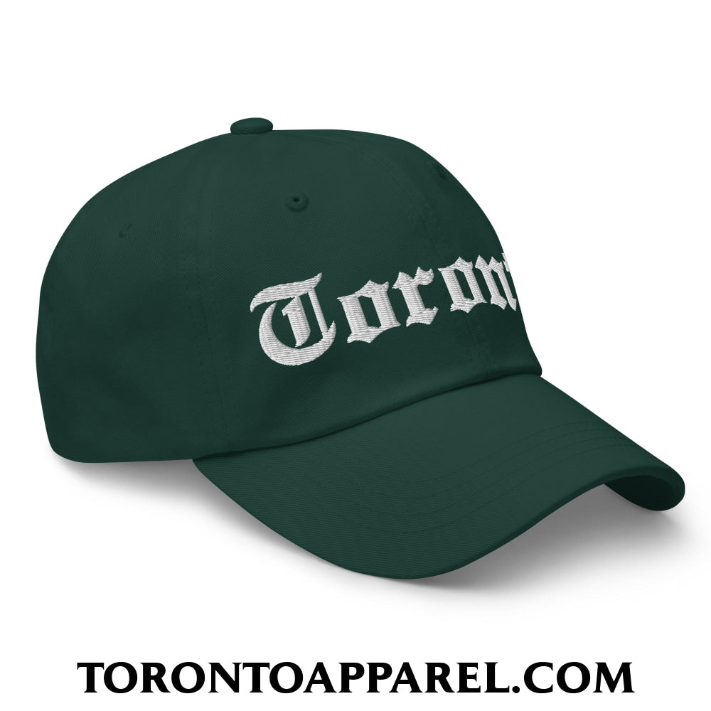 Toronto Old English Embroidered Unstructured Dad Hat - Toronto Apparel