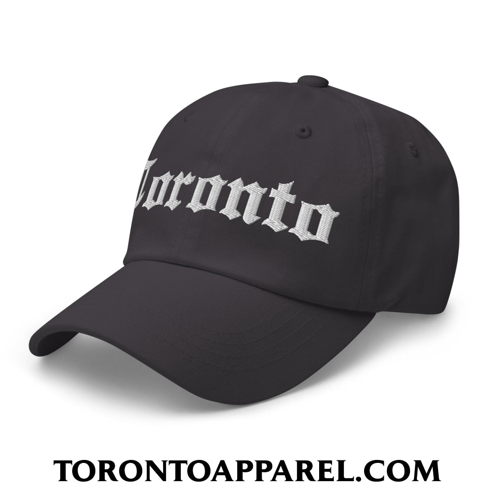 Toronto Old English Embroidered Unstructured Dad Hat - Toronto Apparel