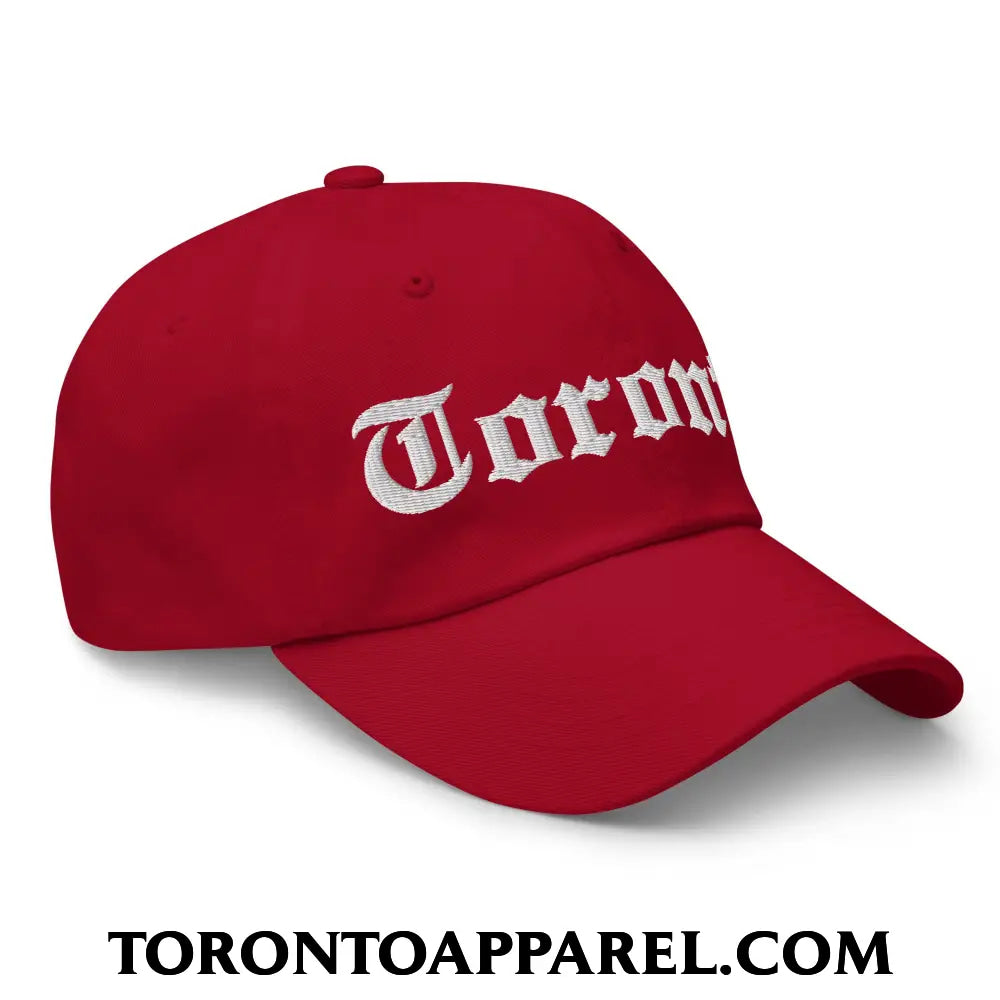 Toronto Old English Embroidered Unstructured Dad Hat - Toronto Apparel