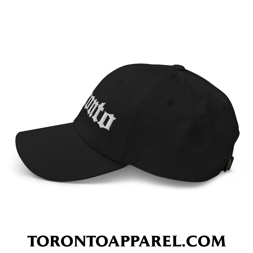 Toronto Old English Embroidered Unstructured Dad Hat - Toronto Apparel
