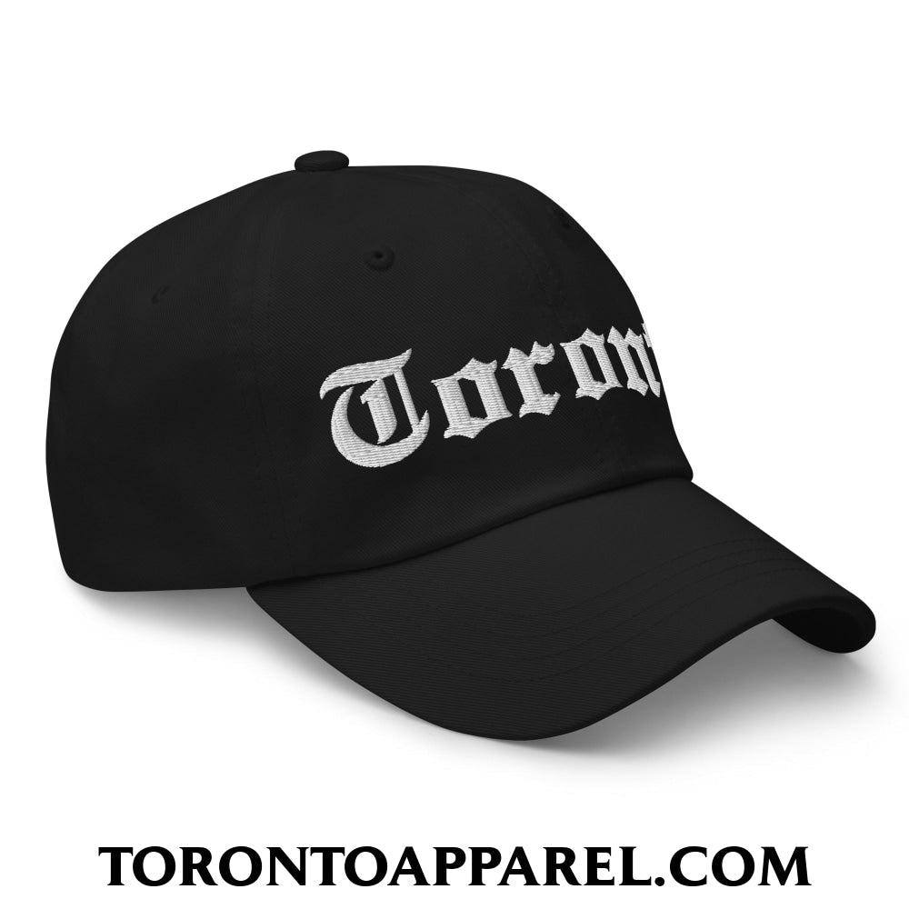 Toronto Old English Embroidered Unstructured Dad Hat - Toronto Apparel