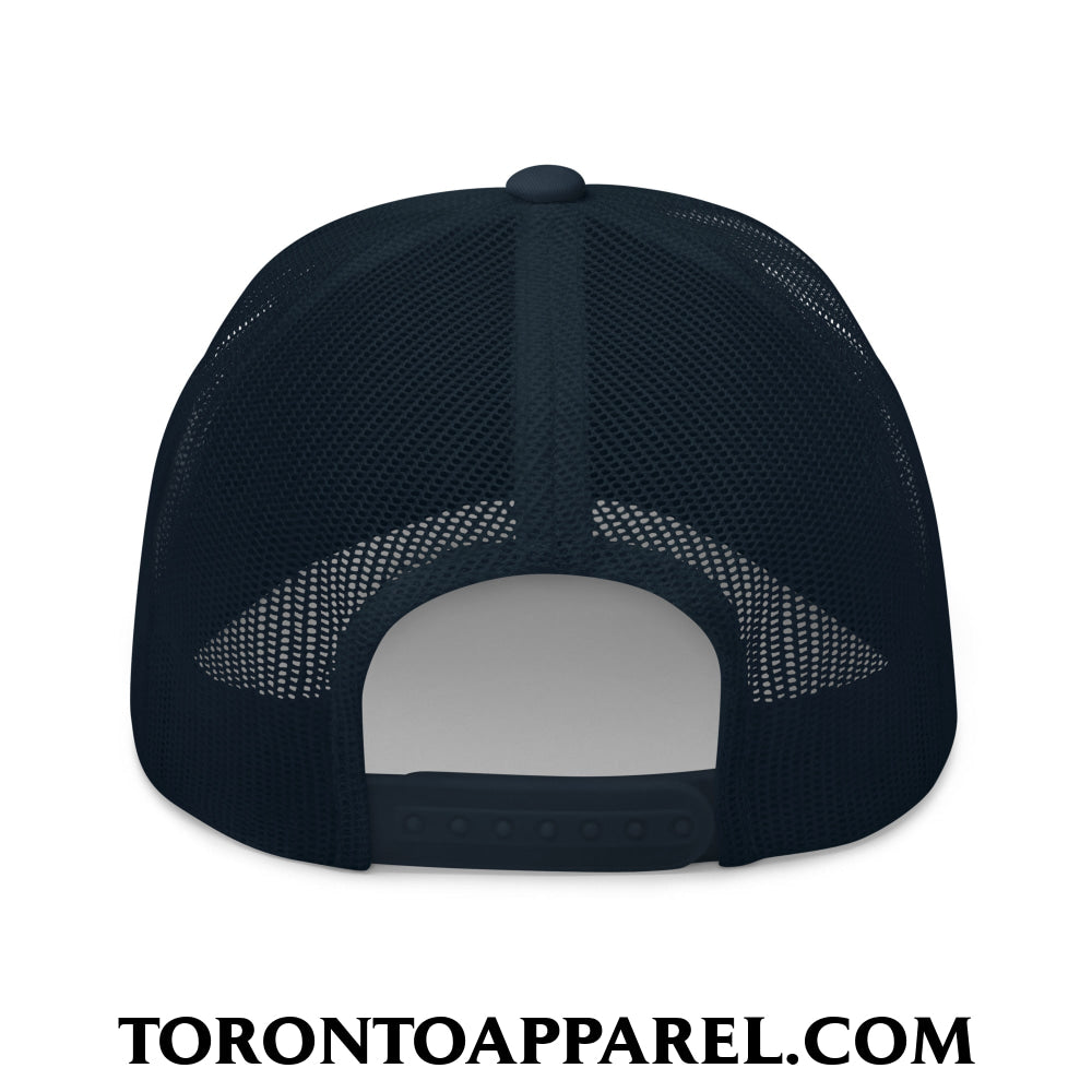 Toronto Ontario Classic Sports Script Embroidered Mesh Trucker Hat - Toronto Apparel