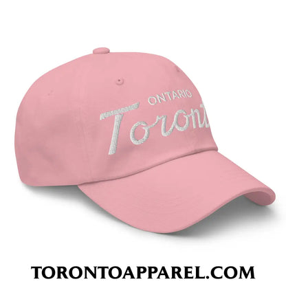 Toronto Ontario Classic Sports Script Embroidered Unstructured Dad Hat - Toronto Apparel