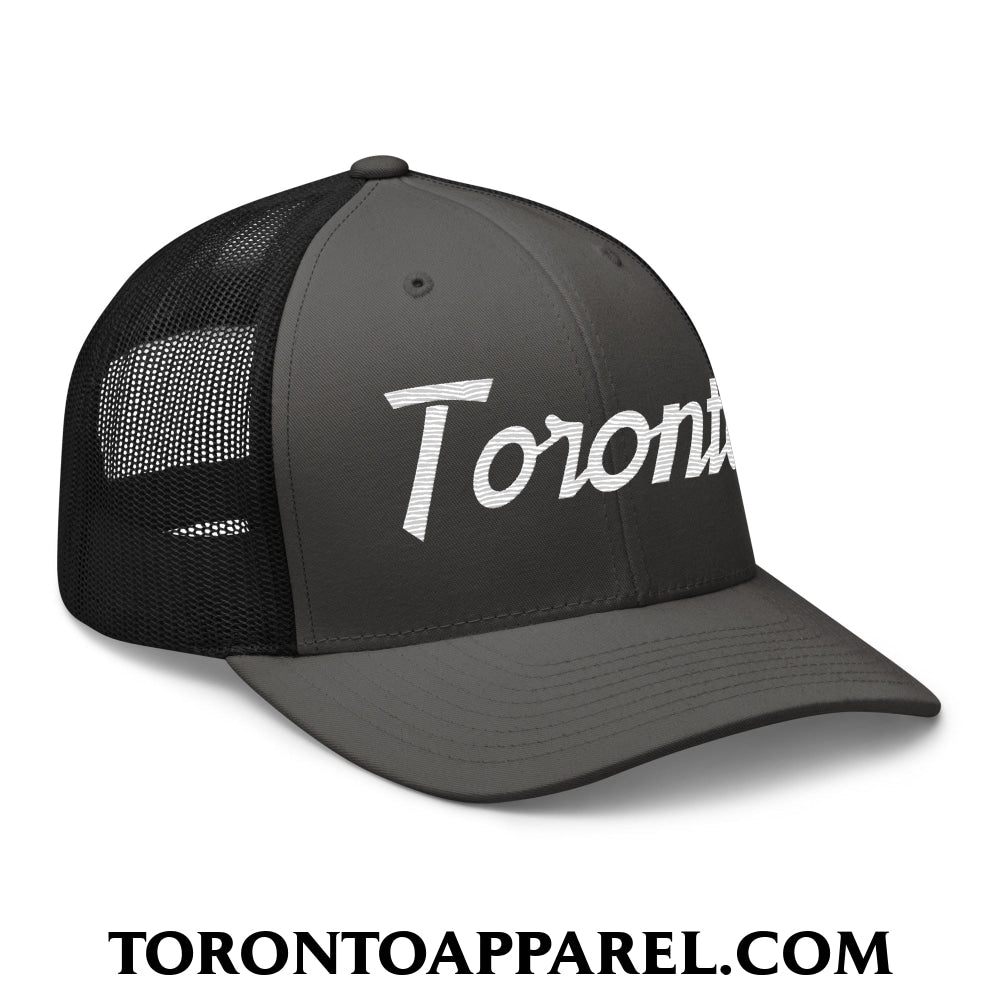 Toronto Vintage Sports Script Embroidered Mesh Trucker Hat - Toronto Apparel