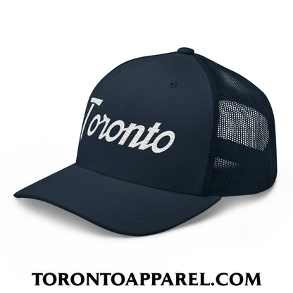 Toronto Vintage Sports Script Embroidered Mesh Trucker Hat - Toronto Apparel