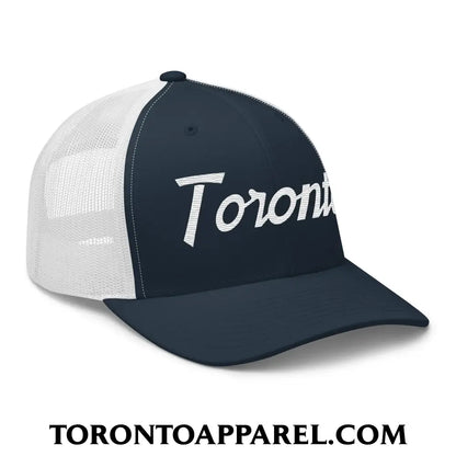 Toronto Vintage Sports Script Embroidered Mesh Trucker Hat - Toronto Apparel