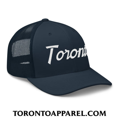 Toronto Vintage Sports Script Embroidered Mesh Trucker Hat - Toronto Apparel