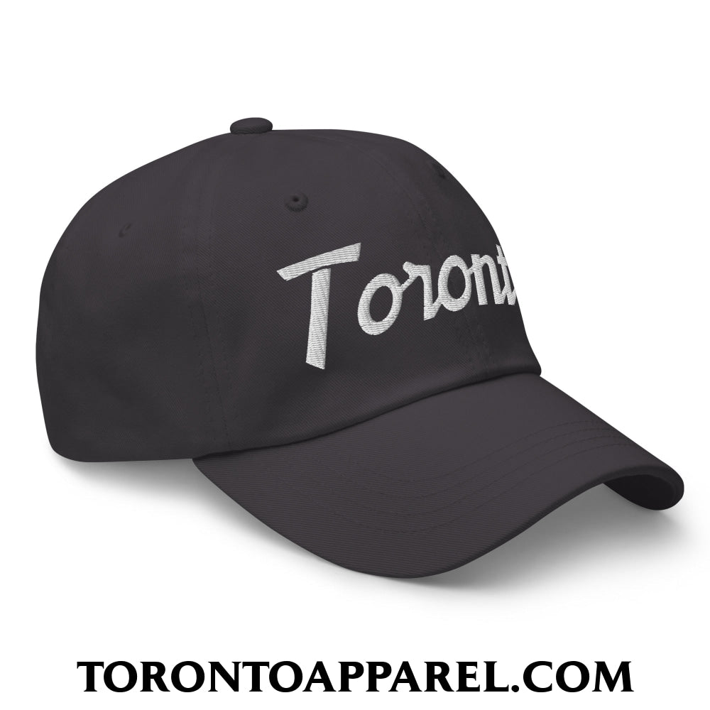 Toronto Vintage Sports Script Embroidered Unstructured Dad Hat - Toronto Apparel