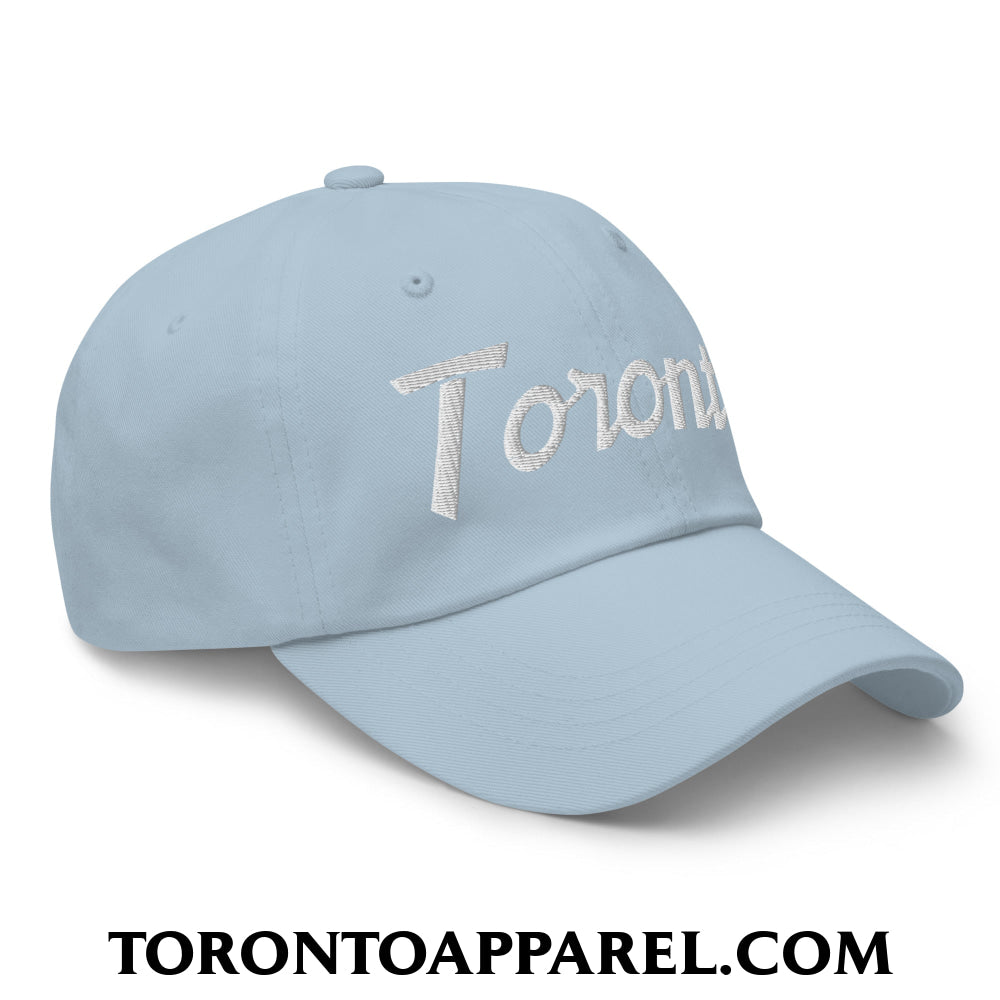Toronto Vintage Sports Script Embroidered Unstructured Dad Hat - Toronto Apparel