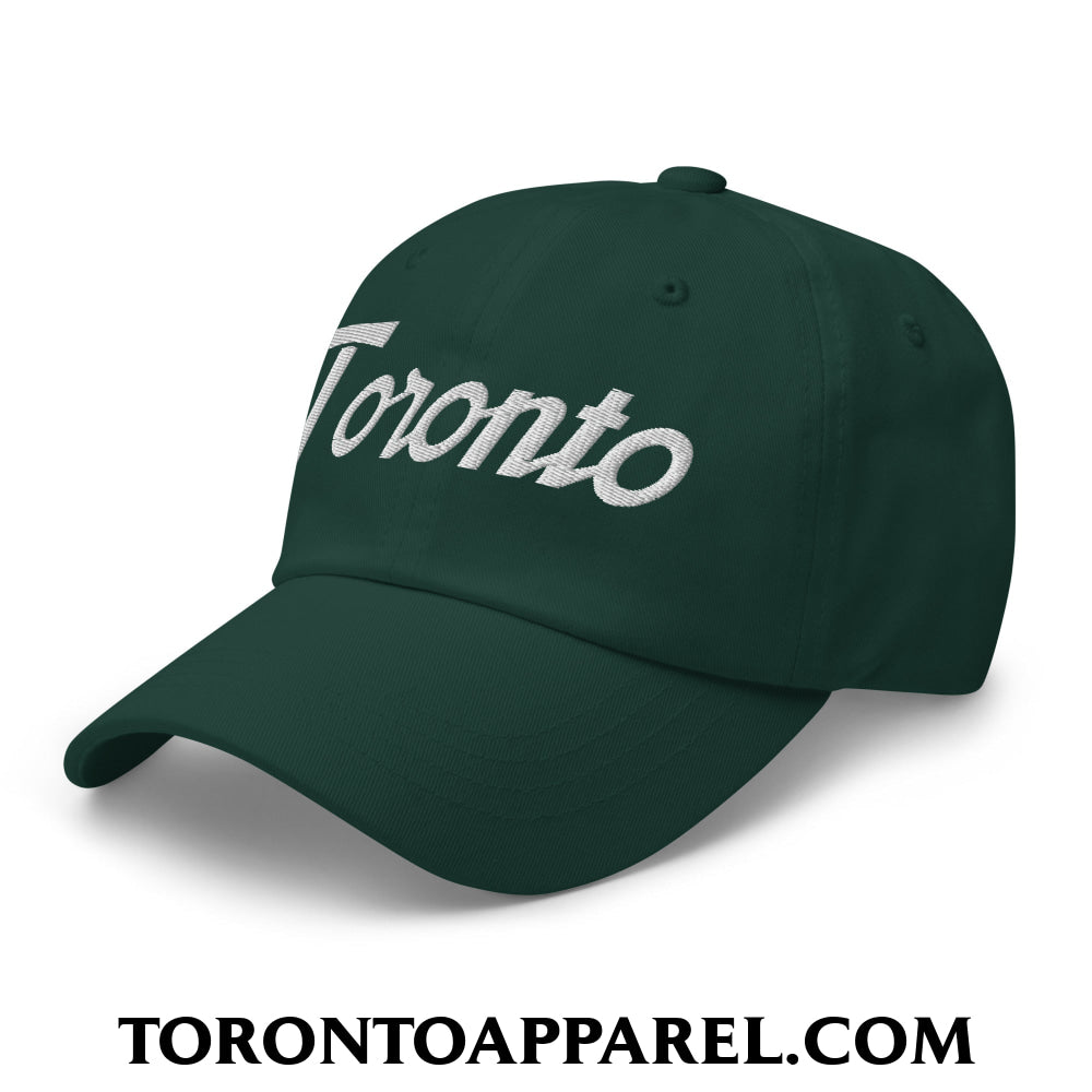 Toronto Vintage Sports Script Embroidered Unstructured Dad Hat - Toronto Apparel