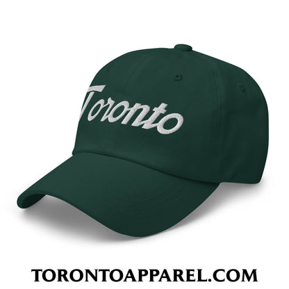Toronto Vintage Sports Script Embroidered Unstructured Dad Hat - Toronto Apparel