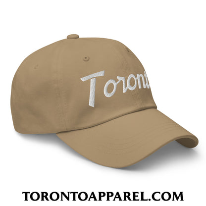 Toronto Vintage Sports Script Embroidered Unstructured Dad Hat - Toronto Apparel