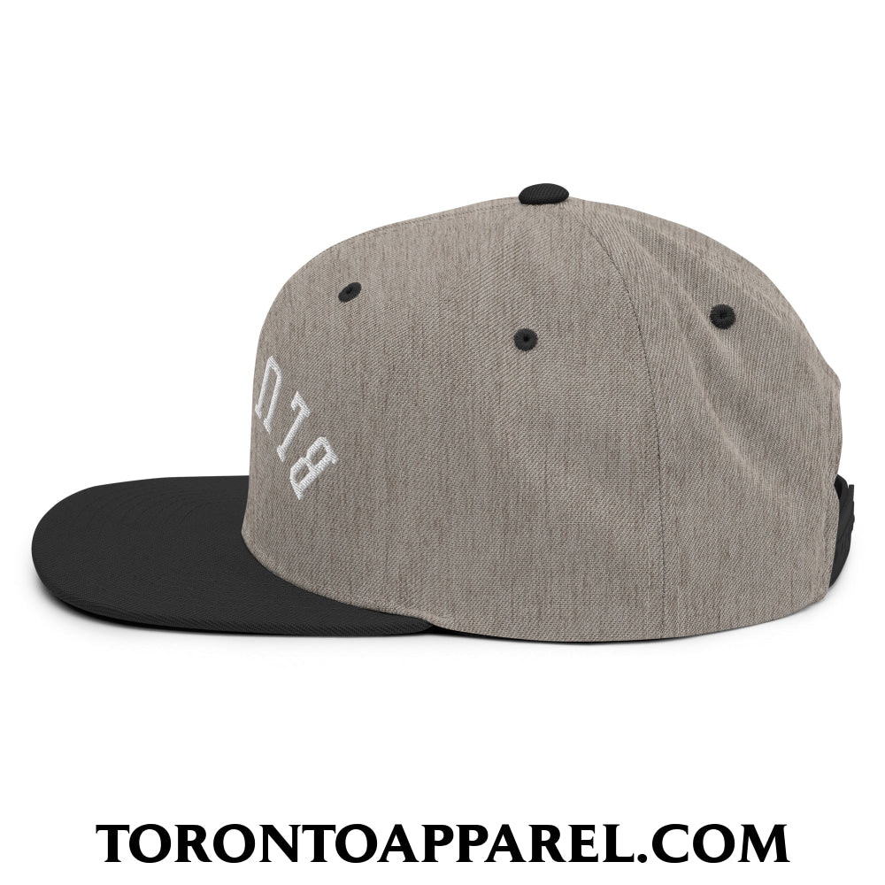 Upside Down Blue Jays Embroidered Flat Brim Bill Snapback Hat - Toronto Apparel