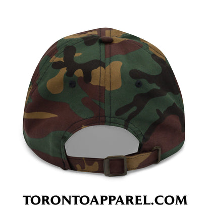 Upside Down Blue Jays Embroidered Unstructured Dad Hat - Toronto Apparel