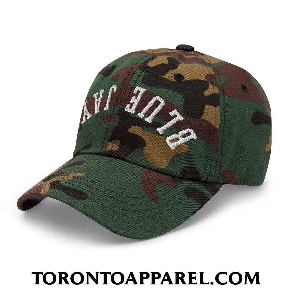Upside Down Blue Jays Embroidered Unstructured Dad Hat - Toronto Apparel
