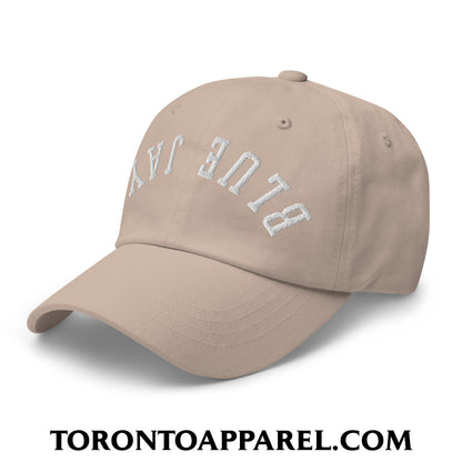 Upside Down Blue Jays Embroidered Unstructured Dad Hat - Toronto Apparel
