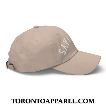 Upside Down Blue Jays Embroidered Unstructured Dad Hat - Toronto Apparel