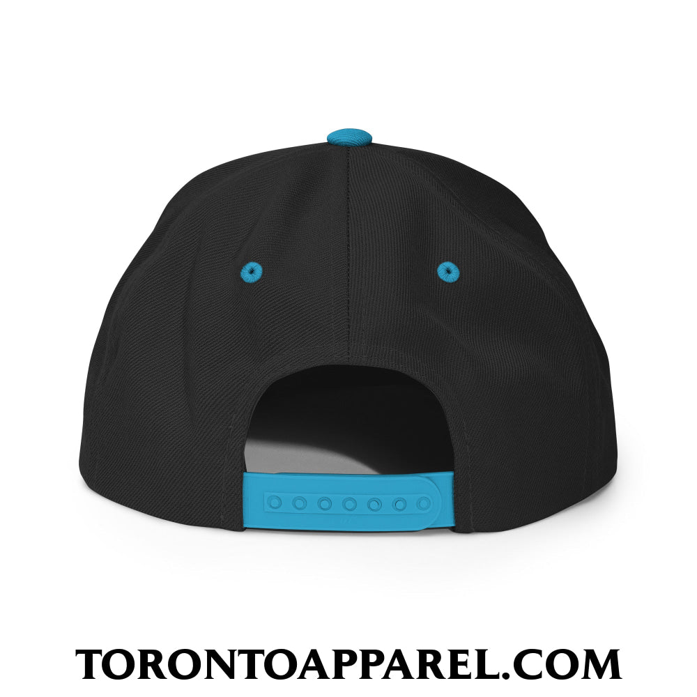 Upside Down Toronto Embroidered Flat Brim Bill Snapback Hat - Toronto Apparel