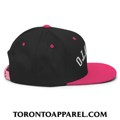Upside Down Toronto Embroidered Flat Brim Bill Snapback Hat - Toronto Apparel