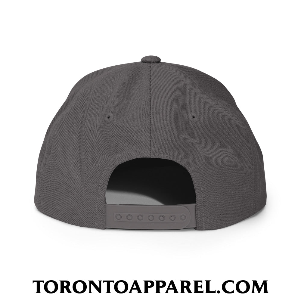 Upside Down Toronto Embroidered Flat Brim Bill Snapback Hat - Toronto Apparel