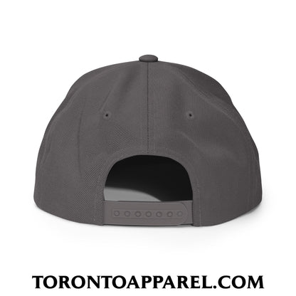 Upside Down Toronto Embroidered Flat Brim Bill Snapback Hat - Toronto Apparel