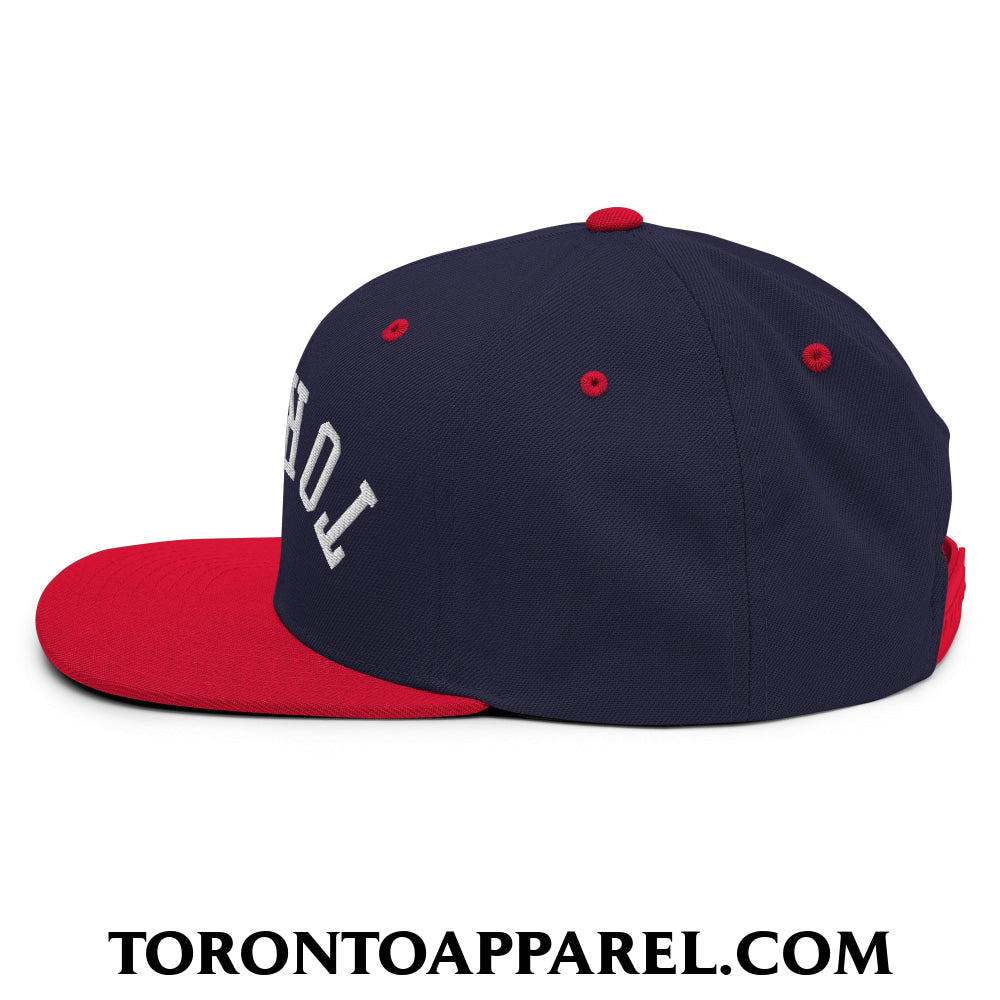 Upside Down Toronto Embroidered Flat Brim Bill Snapback Hat - Toronto Apparel