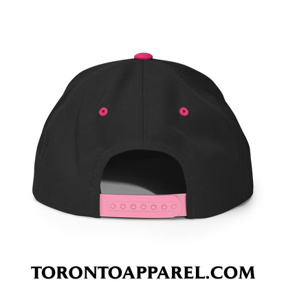 Upside Down Toronto Embroidered Flat Brim Bill Snapback Hat - Toronto Apparel