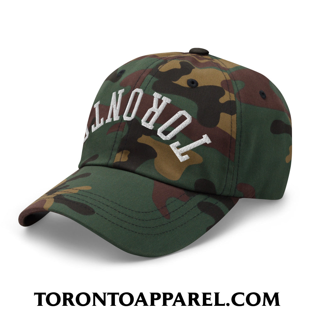 Upside Down Toronto Embroidered Unstructured Dad Hat - Toronto Apparel