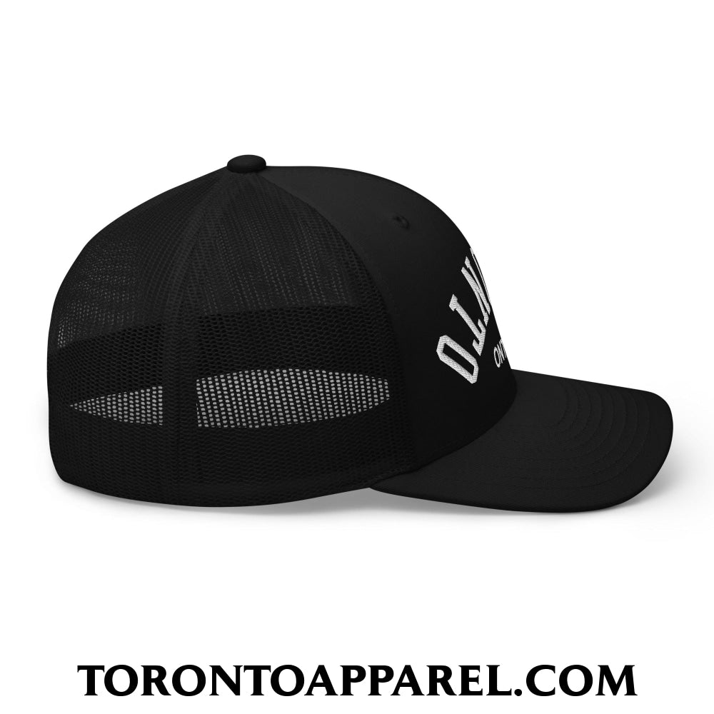 Upside Down Toronto Ontario Embroidered Mesh Trucker Hat - Toronto Apparel