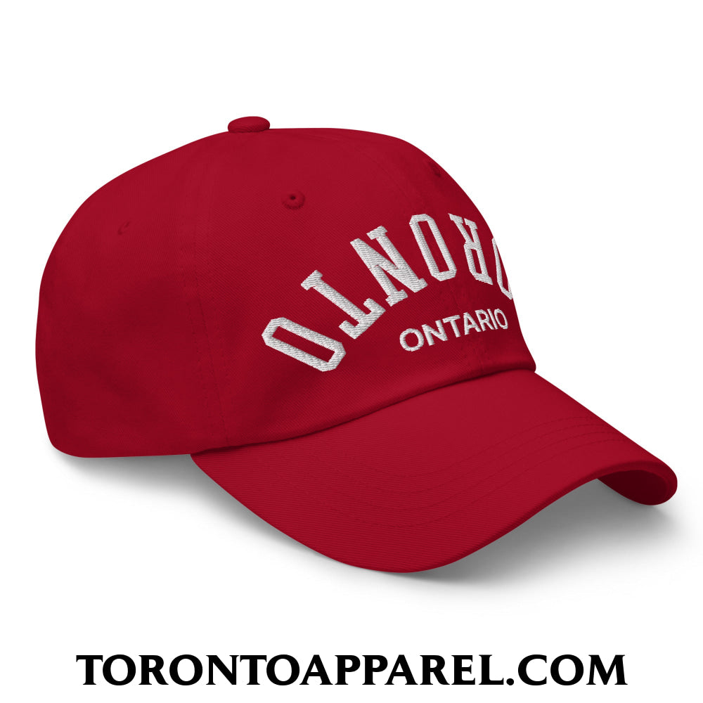 Upside Down Toronto Ontario Embroidered Unstructured Dad Hat - Toronto Apparel
