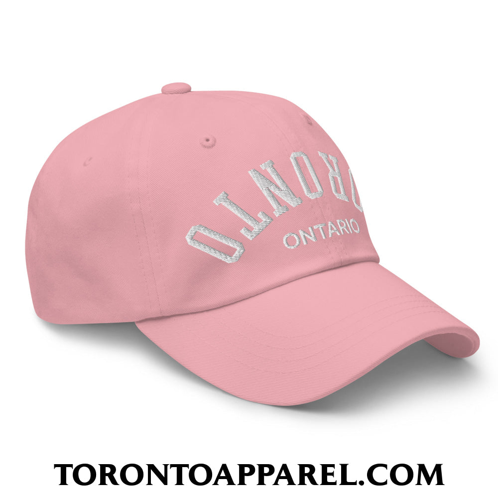 Upside Down Toronto Ontario Embroidered Unstructured Dad Hat - Toronto Apparel