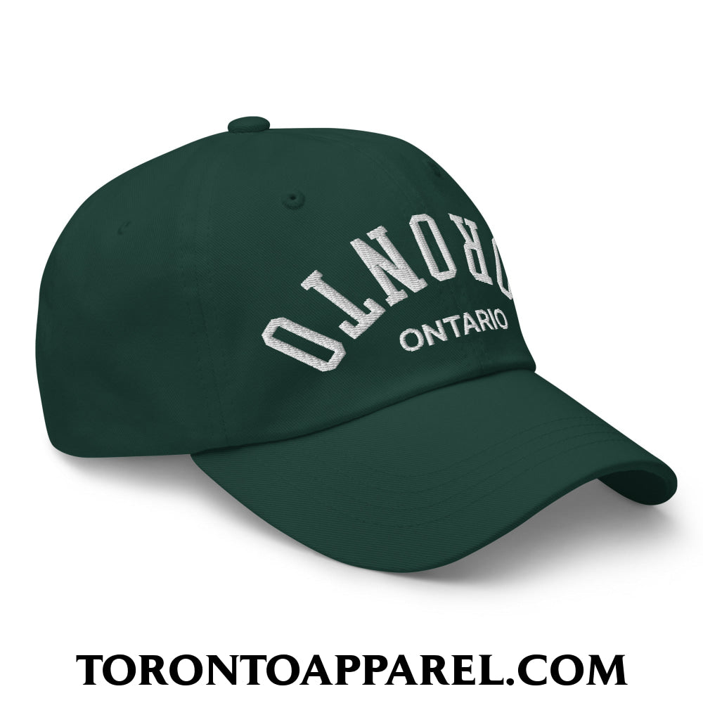 Upside Down Toronto Ontario Embroidered Unstructured Dad Hat - Toronto Apparel