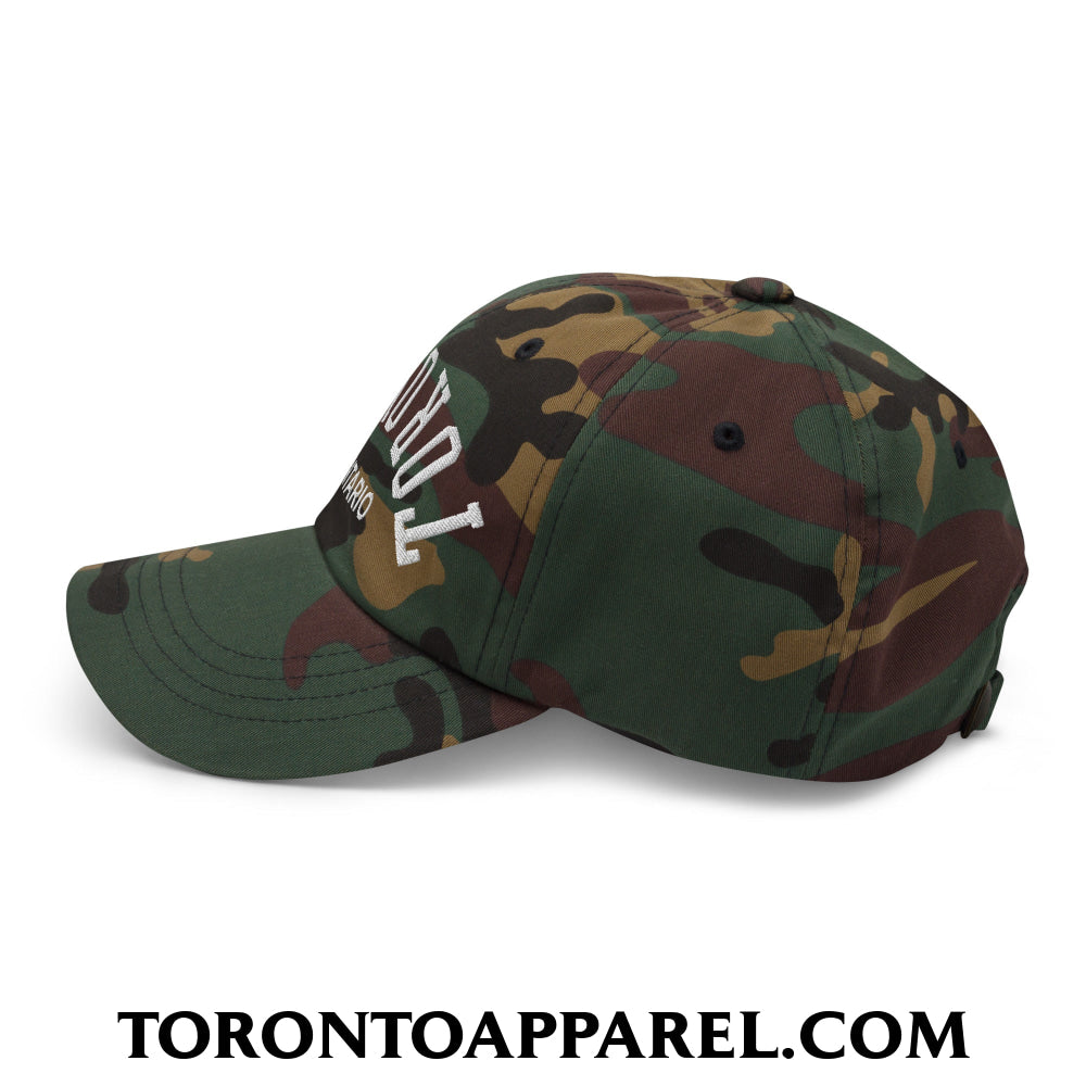 Upside Down Toronto Ontario Embroidered Unstructured Dad Hat - Toronto Apparel