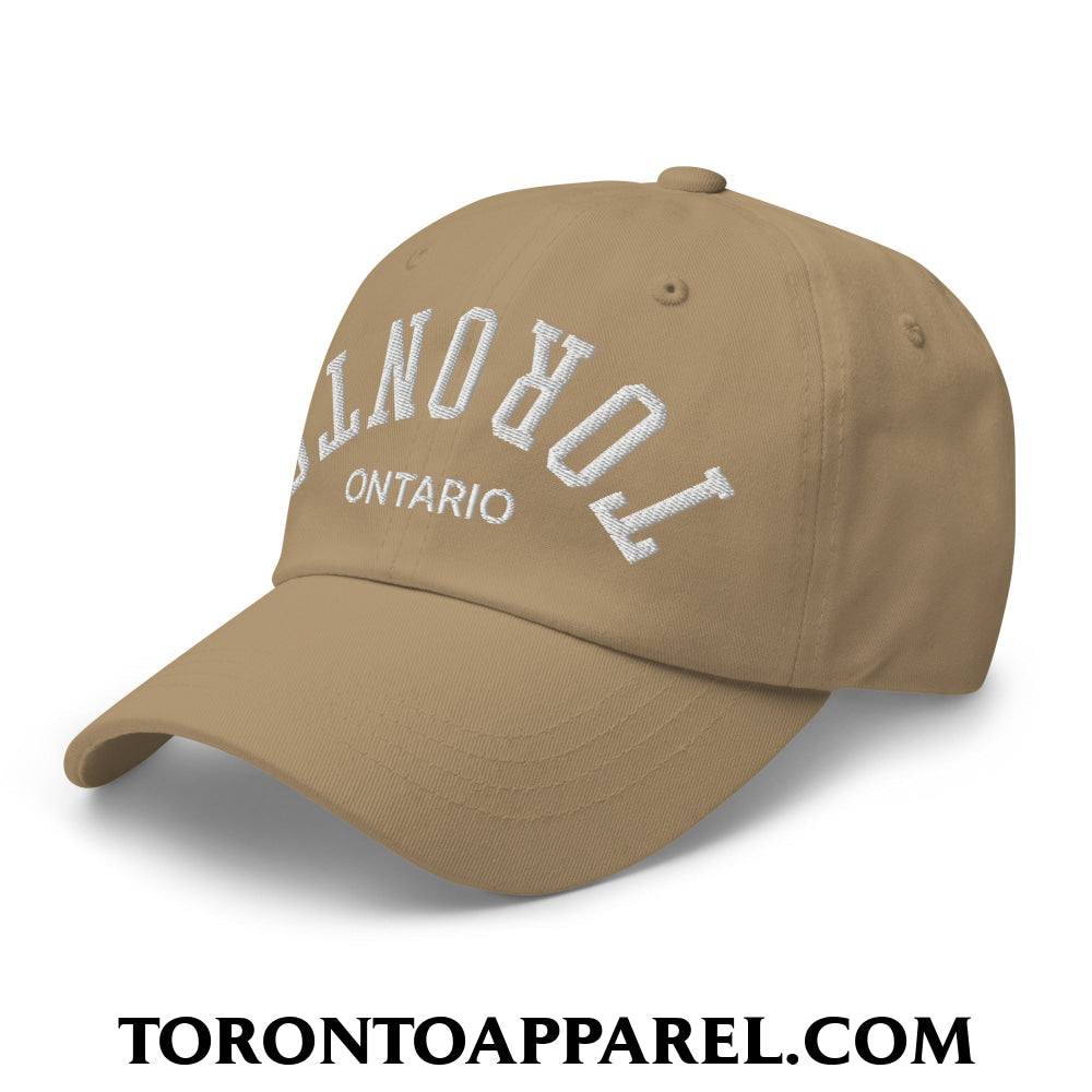 Upside Down Toronto Ontario Embroidered Unstructured Dad Hat - Toronto Apparel