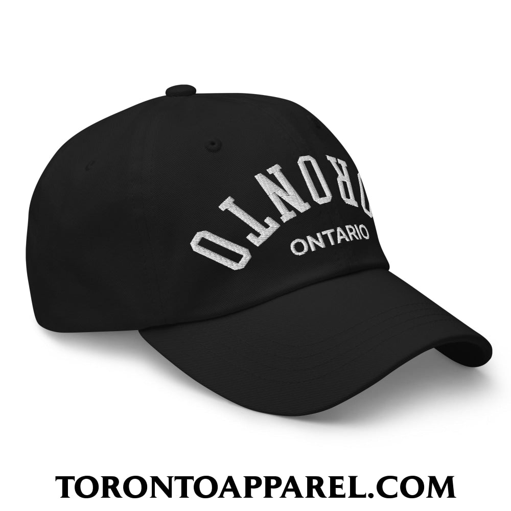 Upside Down Toronto Ontario Embroidered Unstructured Dad Hat - Toronto Apparel