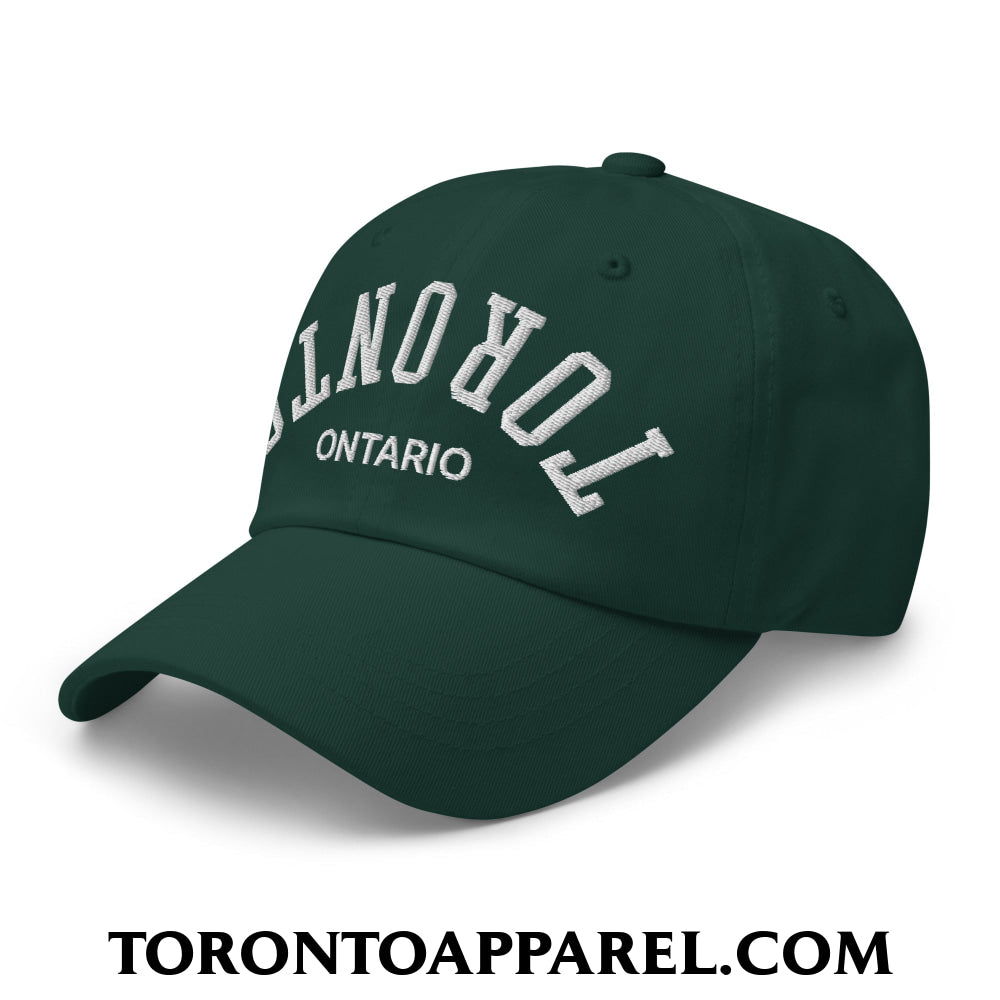 Upside Down Toronto Ontario Embroidered Unstructured Dad Hat - Toronto Apparel